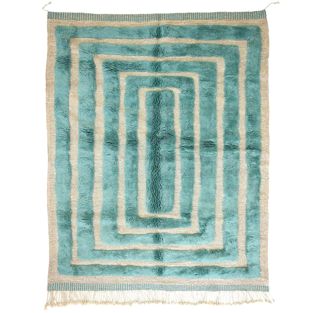 Chromatic Teal Custom Moroccan Rugs Made Craftily Marrakech
