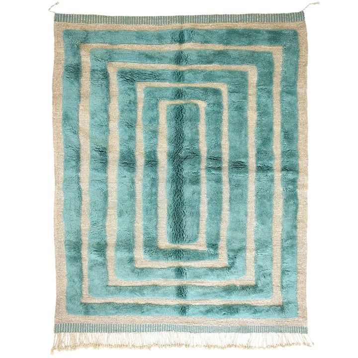 Chromatic Teal Custom Moroccan Rugs Made Craftily Marrakech