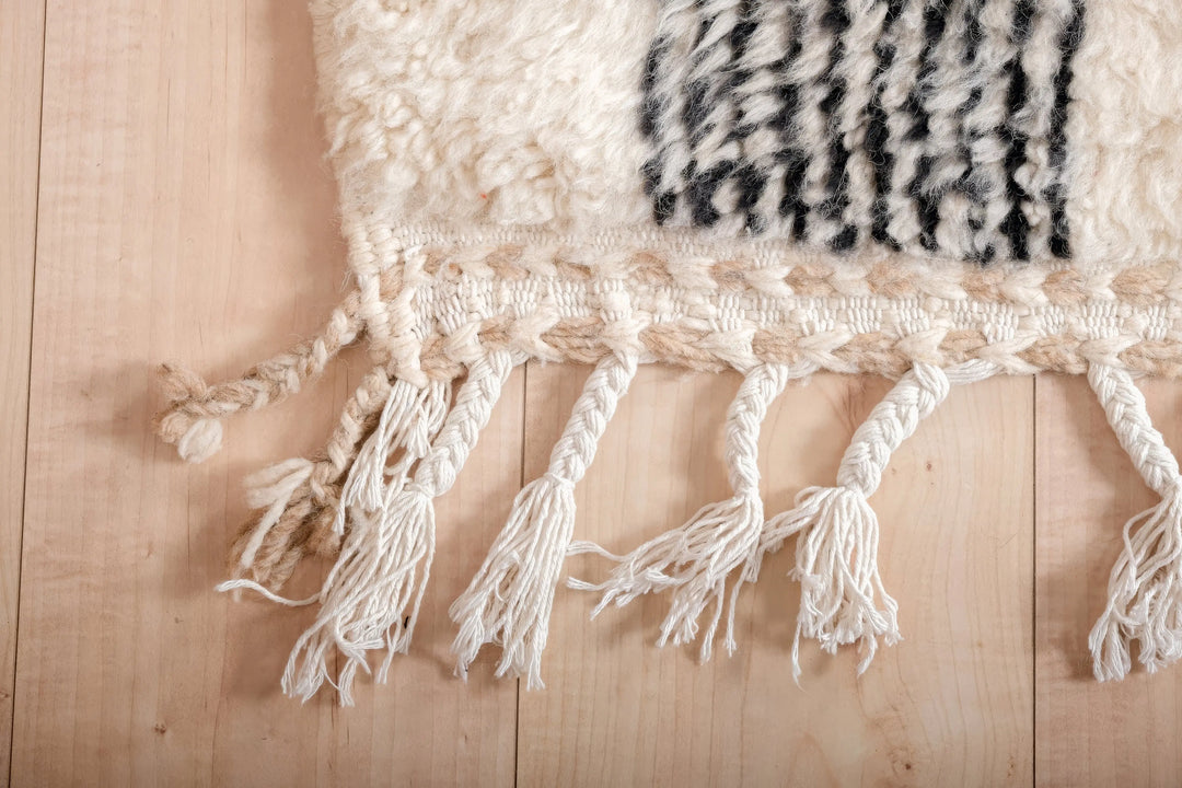 Striped Beni rug Custom Moroccan Rugs Made craftilymarrakesh.com