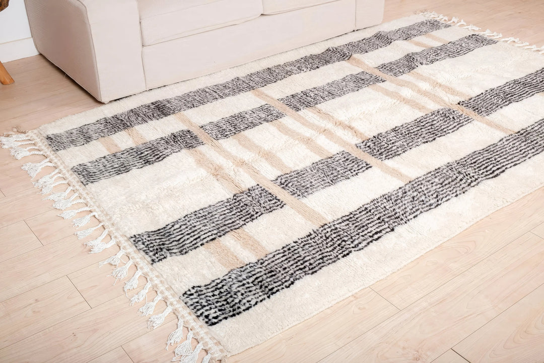 Striped Beni rug Custom Moroccan Rugs Made craftilymarrakesh.com