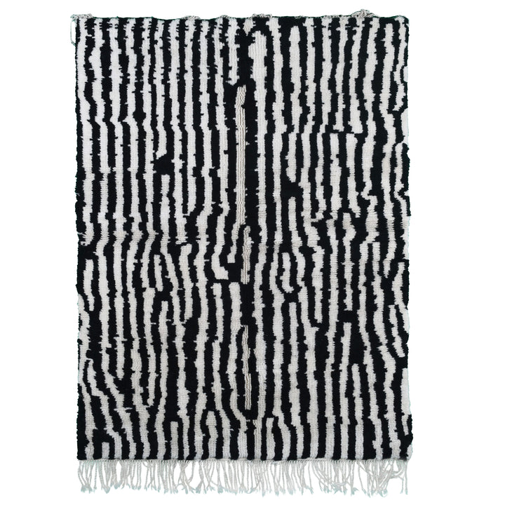B&W Stripes Custom Moroccan Rugs Made