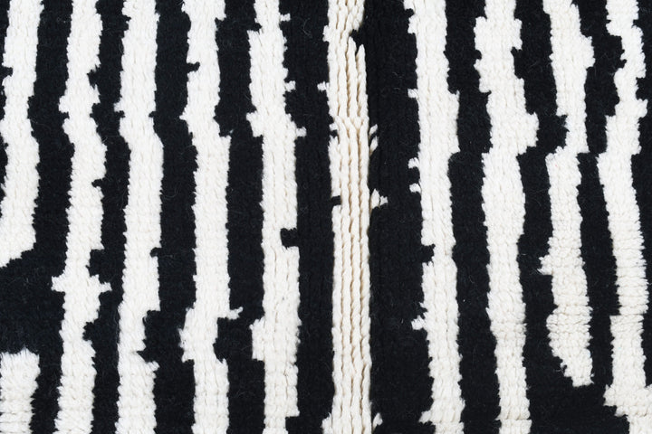 B&W Stripes Custom Moroccan Rugs Made
