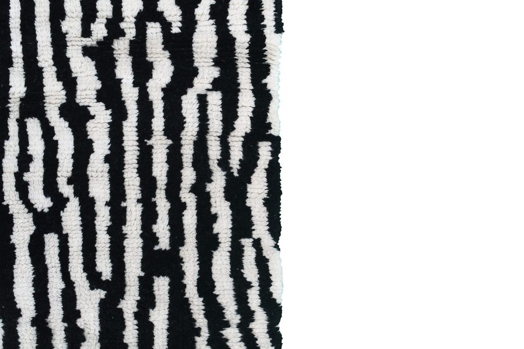 B&W Stripes Custom Moroccan Rugs Made