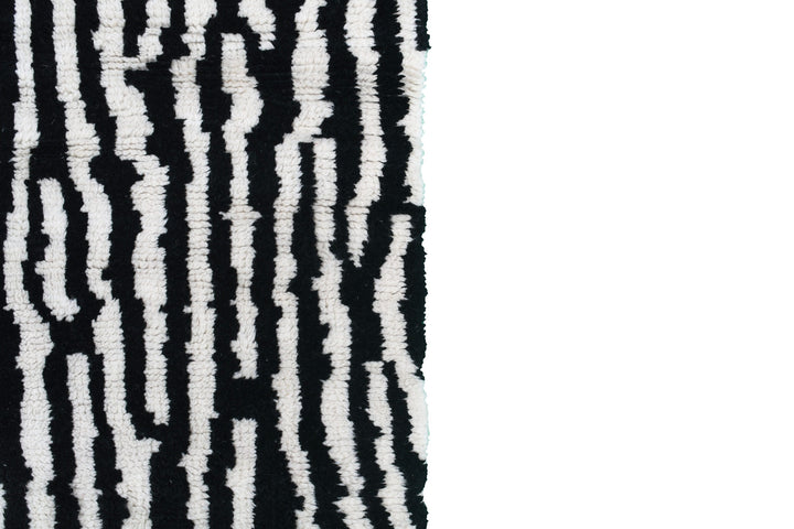 B&W Stripes Custom Moroccan Rugs Made