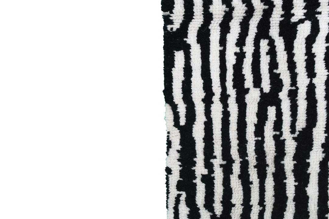 B&W Stripes Custom Moroccan Rugs Made