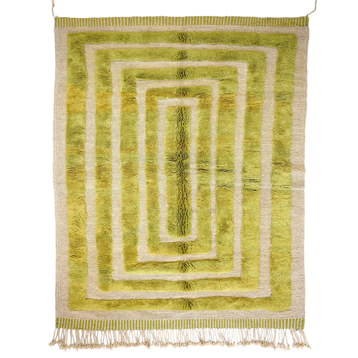 Chromatic Green Custom Moroccan Rugs Made