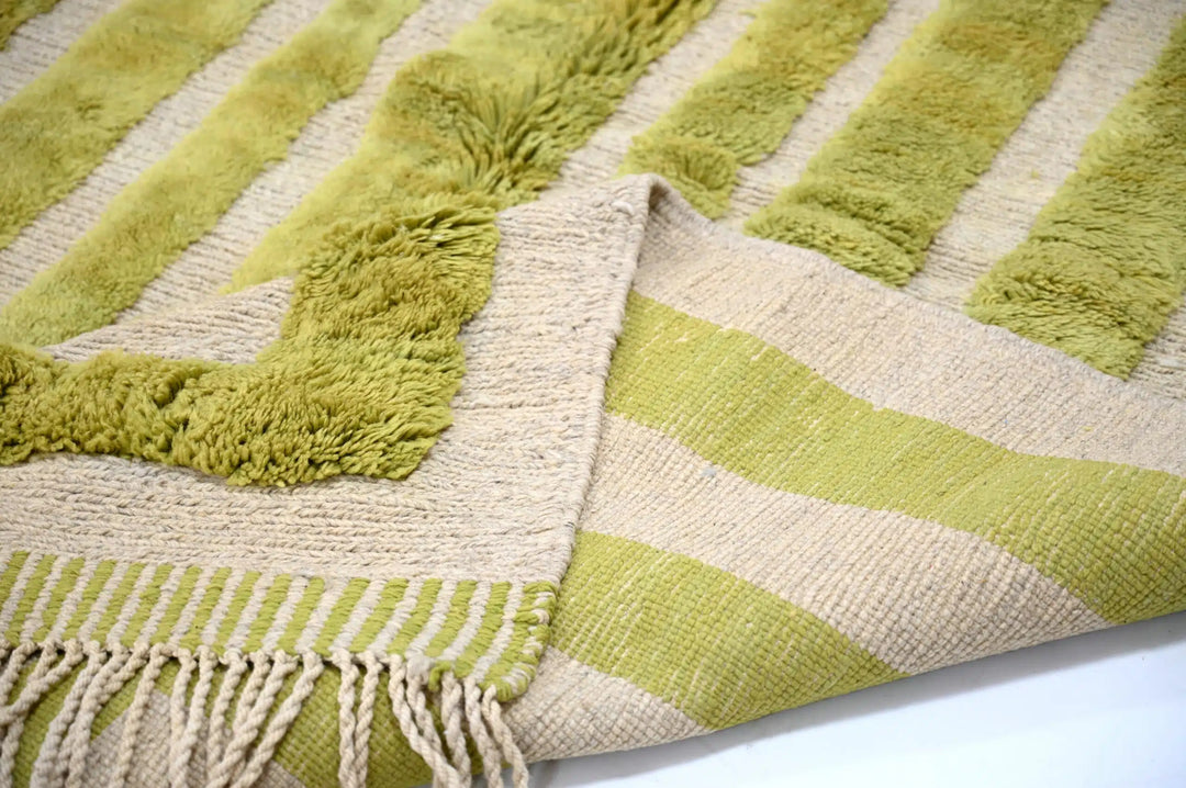 Chromatic Green Custom Moroccan Rugs Made