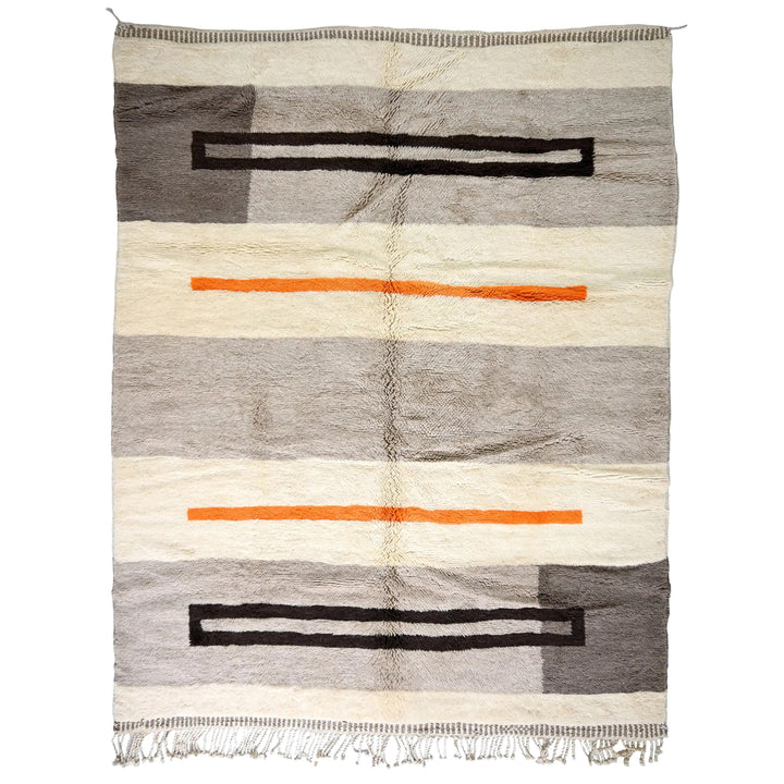 Contrast Grey Custom Moroccan Rugs Made
