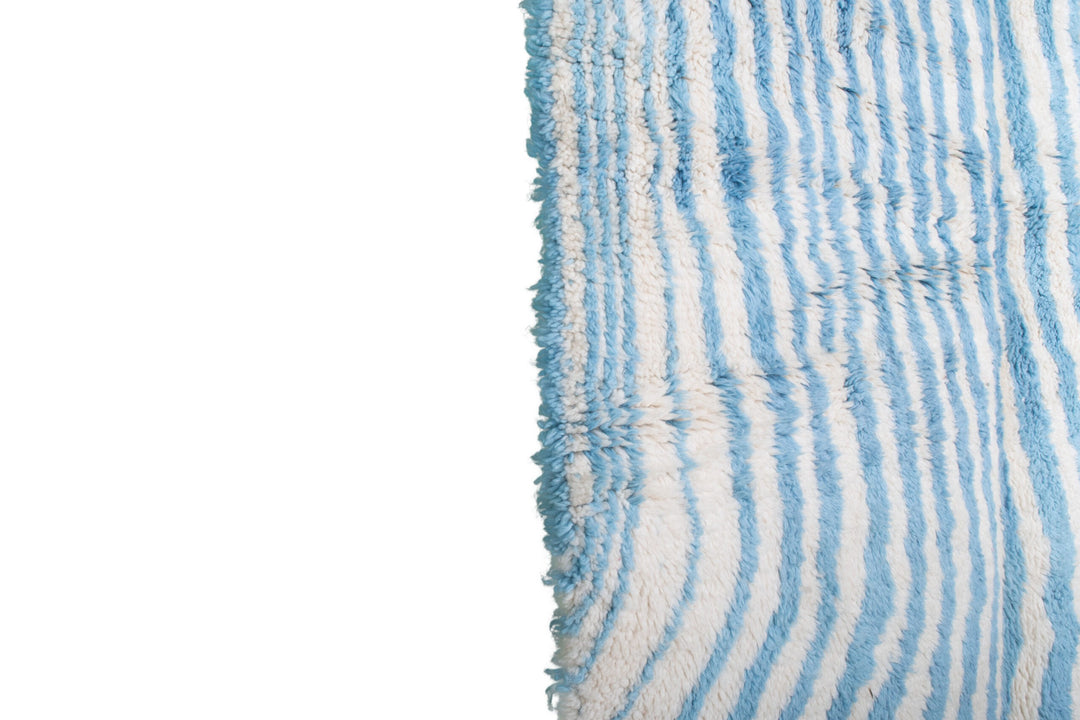 Light Blue & White Custom Moroccan Rugs Made