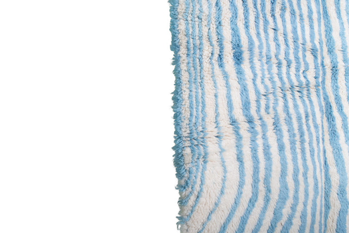 Light Blue & White Custom Moroccan Rugs Made