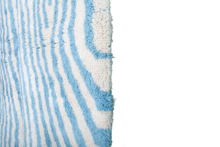 Light Blue & White Custom Moroccan Rugs Made