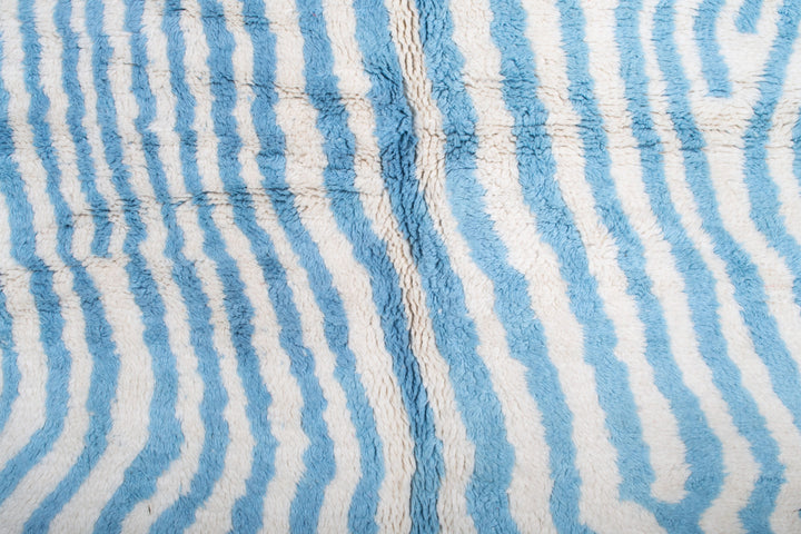 Light Blue & White Custom Moroccan Rugs Made