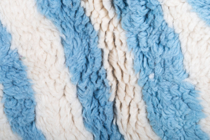 Light Blue & White Custom Moroccan Rugs Made