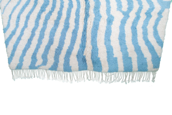 Light Blue & White Custom Moroccan Rugs Made