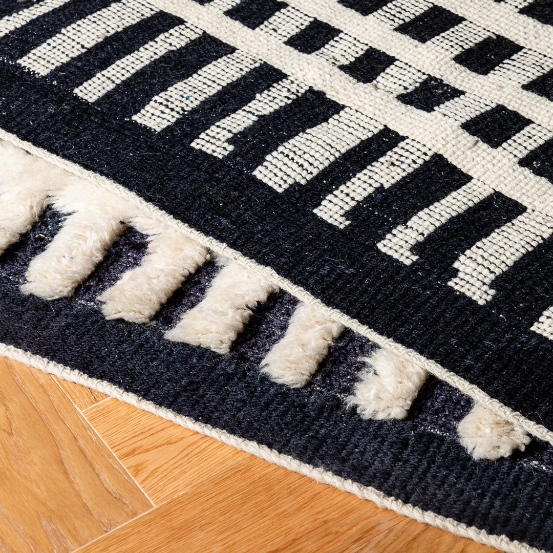 Monochrome Dark Custom Moroccan Rugs Made