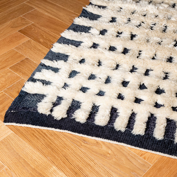 Monochrome Dark Custom Moroccan Rugs Made