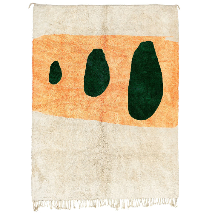Orange Green Custom Moroccan Rugs Made