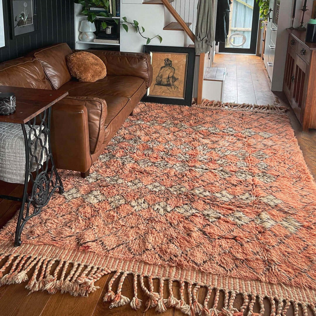 Peach Berber Custom Moroccan Rugs Made