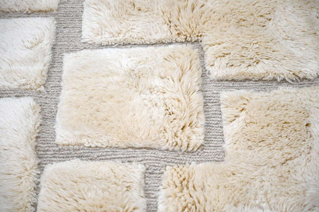 Plush Grid Custom Moroccan Rugs Made