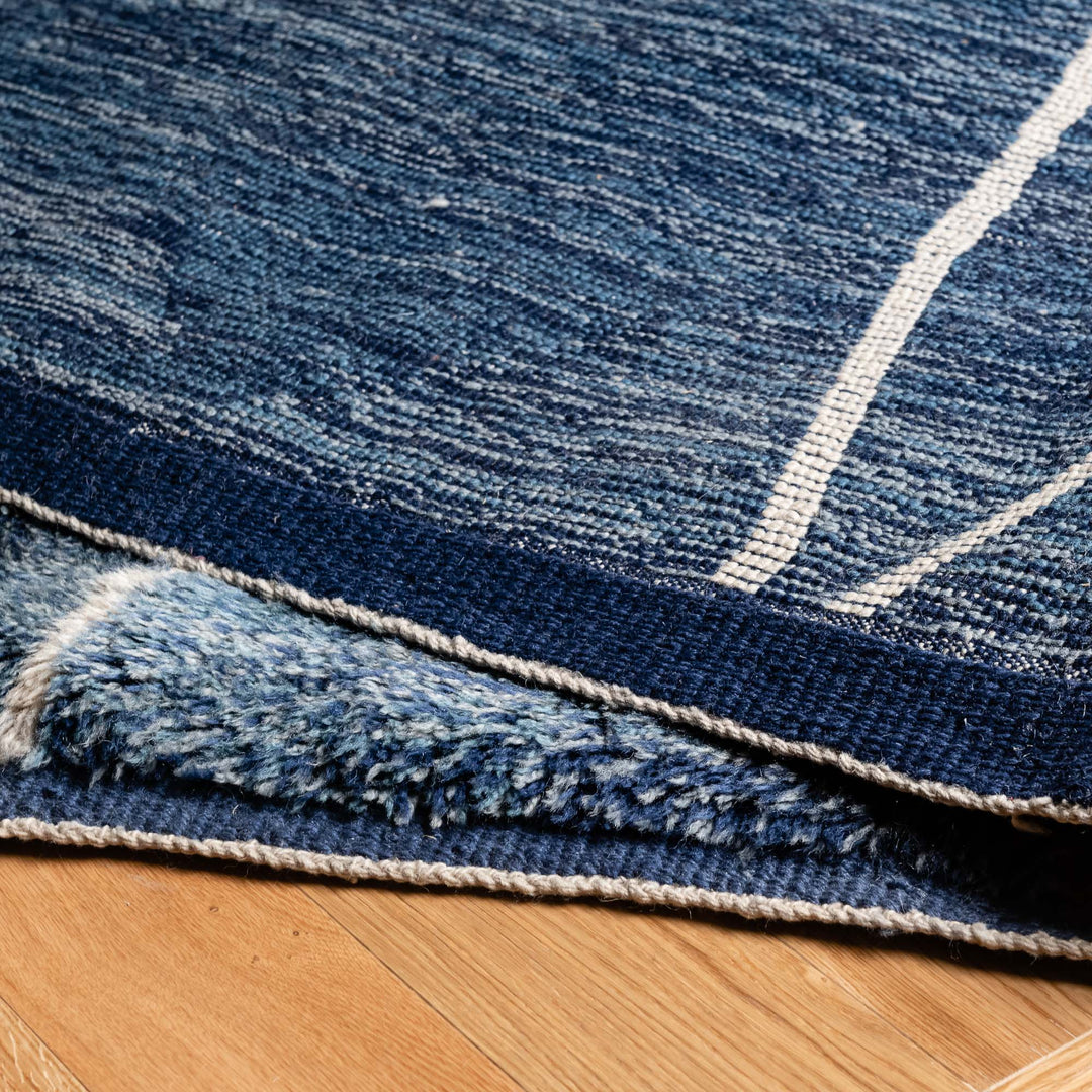 Sparkling Blue Custom Moroccan Rugs Made