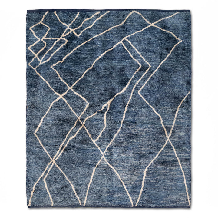 Sparkling Blue Custom Moroccan Rugs Made