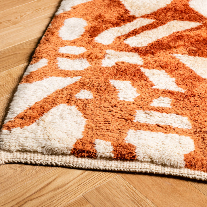 Vibrant Blaze Custom Moroccan Rugs Made