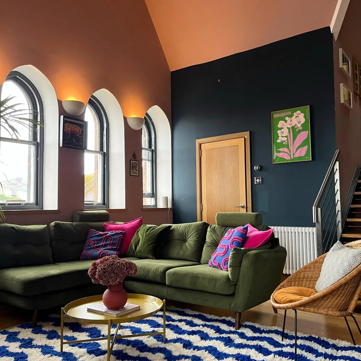 Zigzag Blue Custom Moroccan Rugs Made