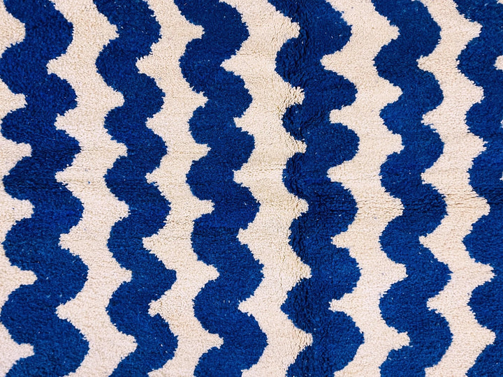 Zigzag Blue Custom Moroccan Rugs Made