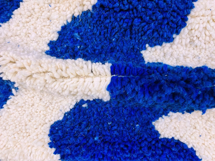 Zigzag Blue Custom Moroccan Rugs Made